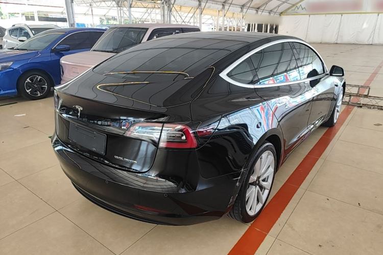 Used Tesla Model 3 2019 Standard Range Rear-Drive Upgraded Version Rear Right 45 Deg