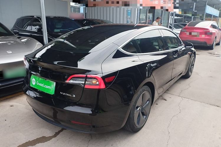 Used Tesla Model 3 2019 Standard Range Rear-Drive Upgraded Version Rear Right 45 Deg