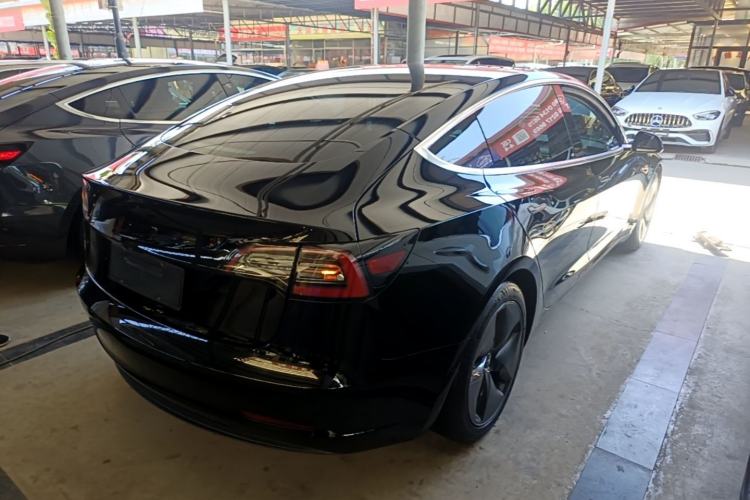 Used Tesla Model 3 2019 Standard Range Rear-Drive Upgraded Version Rear Right 45 Deg