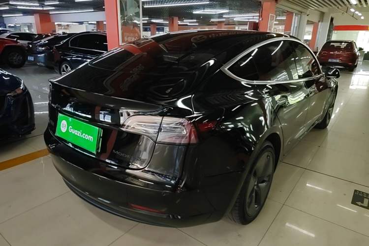 Used Tesla Model 3 2019 Standard Range Rear-Drive Upgraded Version Rear Right 45 Deg