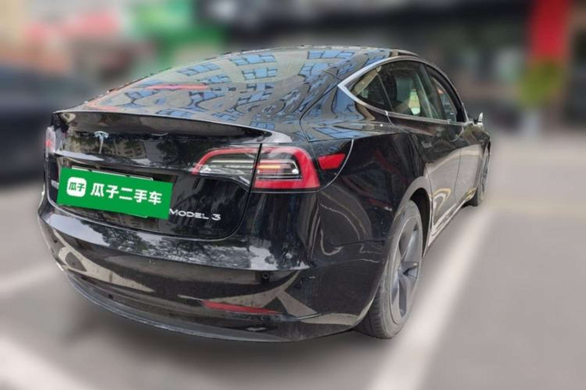 Used Tesla Model 3 2019 Standard Range Rear-Drive Upgraded Version Rear Right 45 Deg