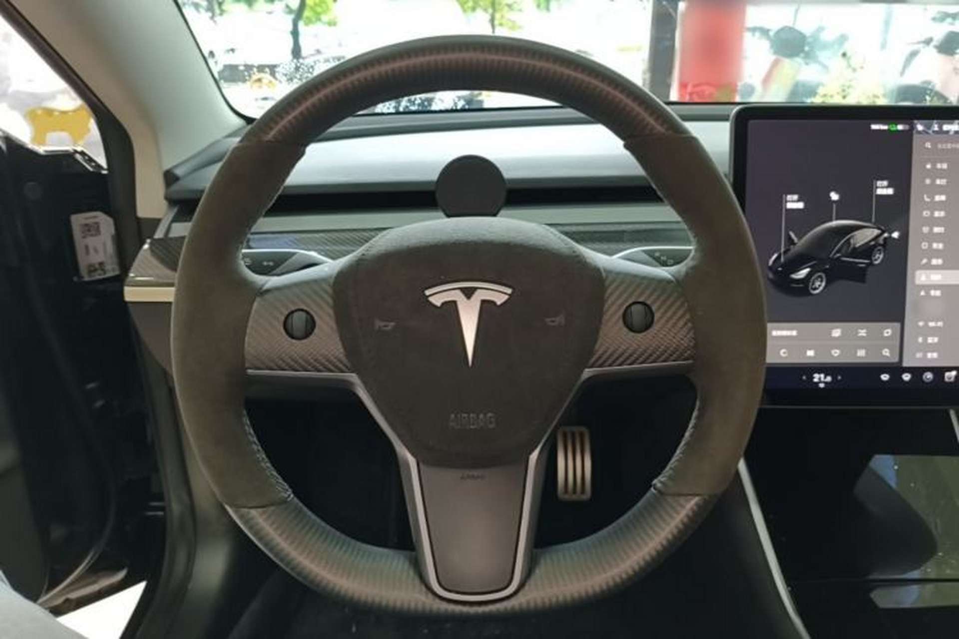 Used Tesla Model 3 2019 Performance High-Performance All-Wheel-Drive Version Steering Wheel