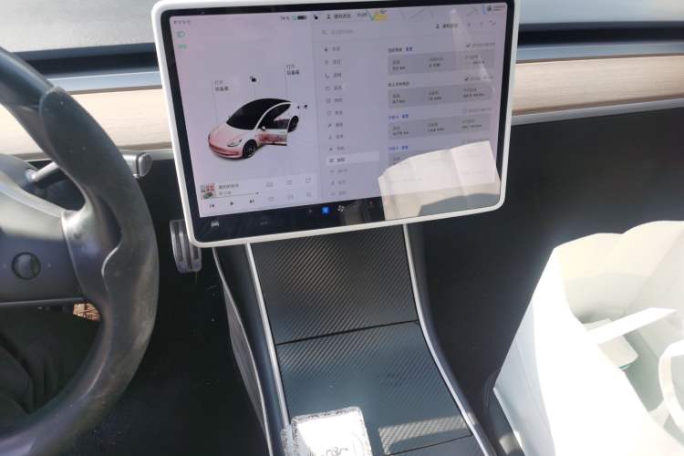 Used Tesla Model 3 2019 Long-Range Rear-Wheel-Drive Version Audio And AC Panel