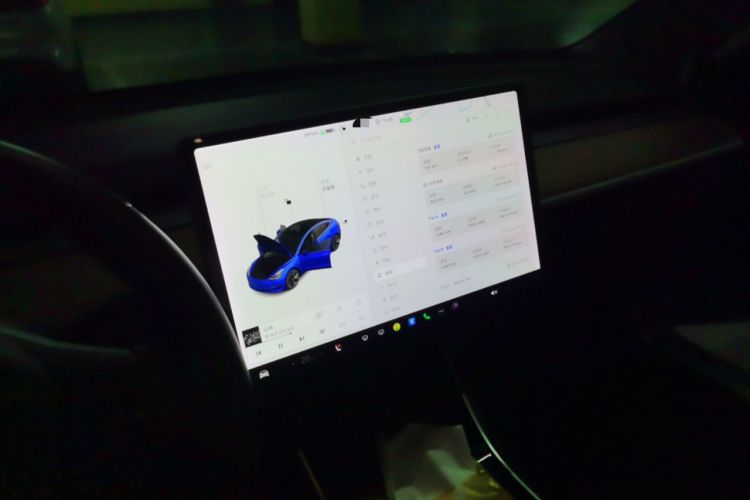 Used Tesla Model 3 2019 Long-Range Rear-Wheel-Drive Version Audio And AC Panel