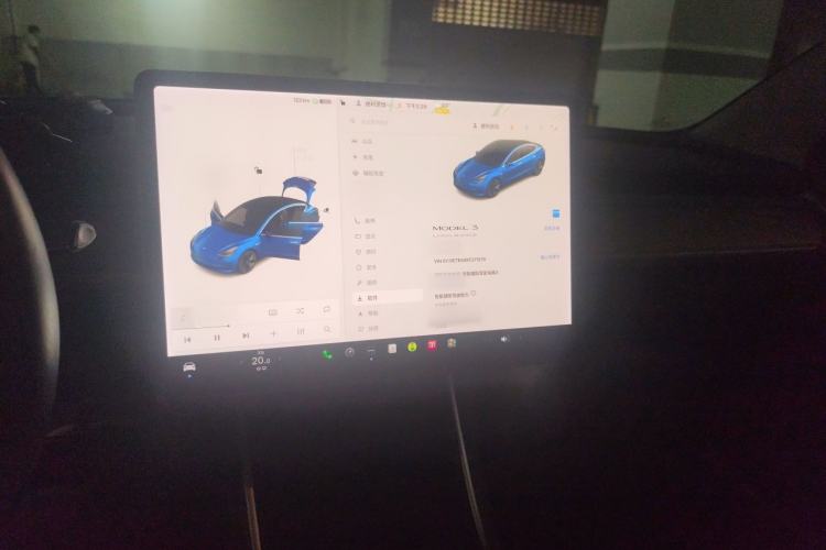 Used Tesla Model 3 2019 Long-Range Rear-Wheel-Drive Version Audio And AC Panel