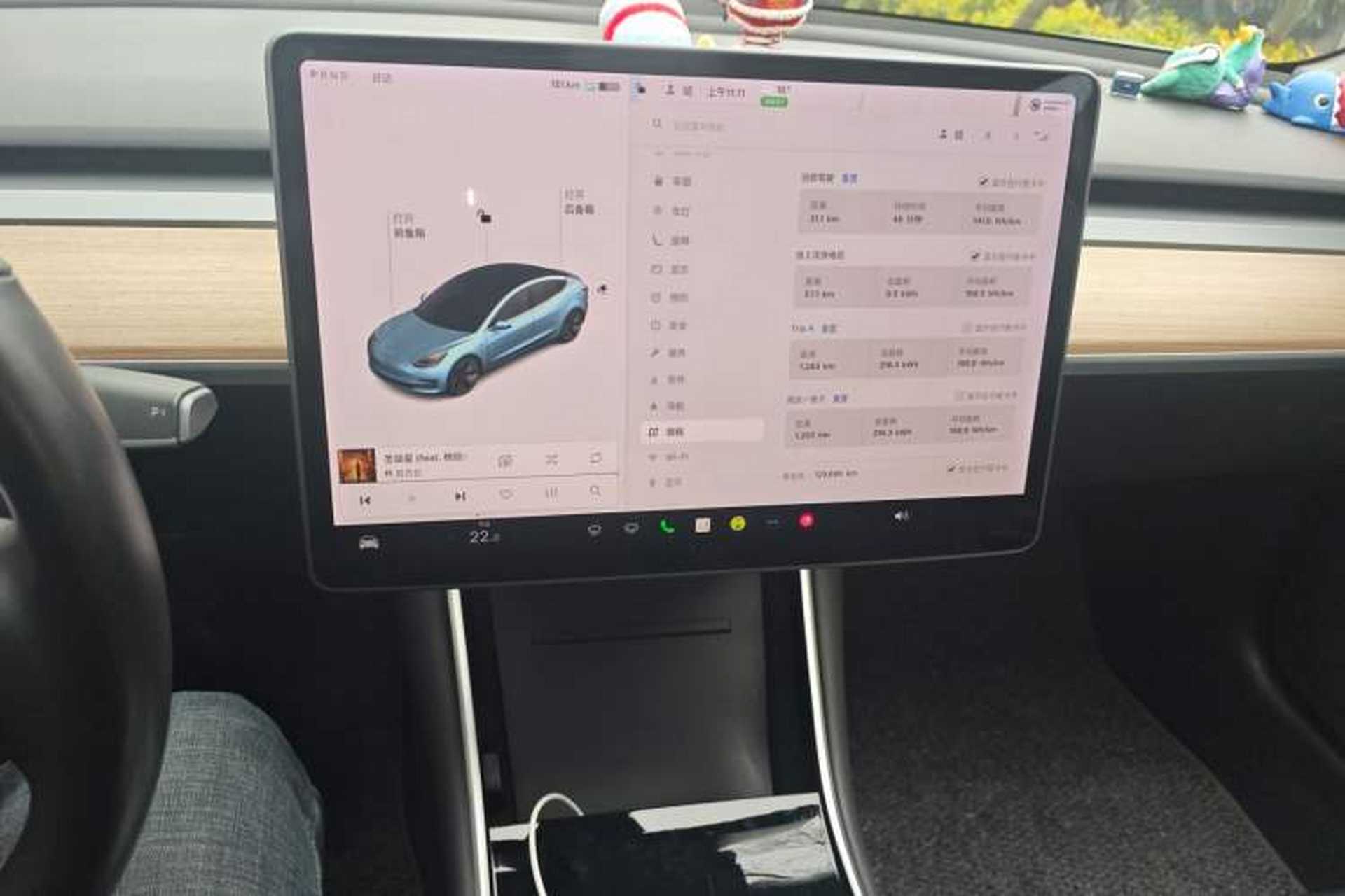 Used Tesla Model 3 2019 Long-Range Rear-Wheel-Drive Version Audio And AC Panel