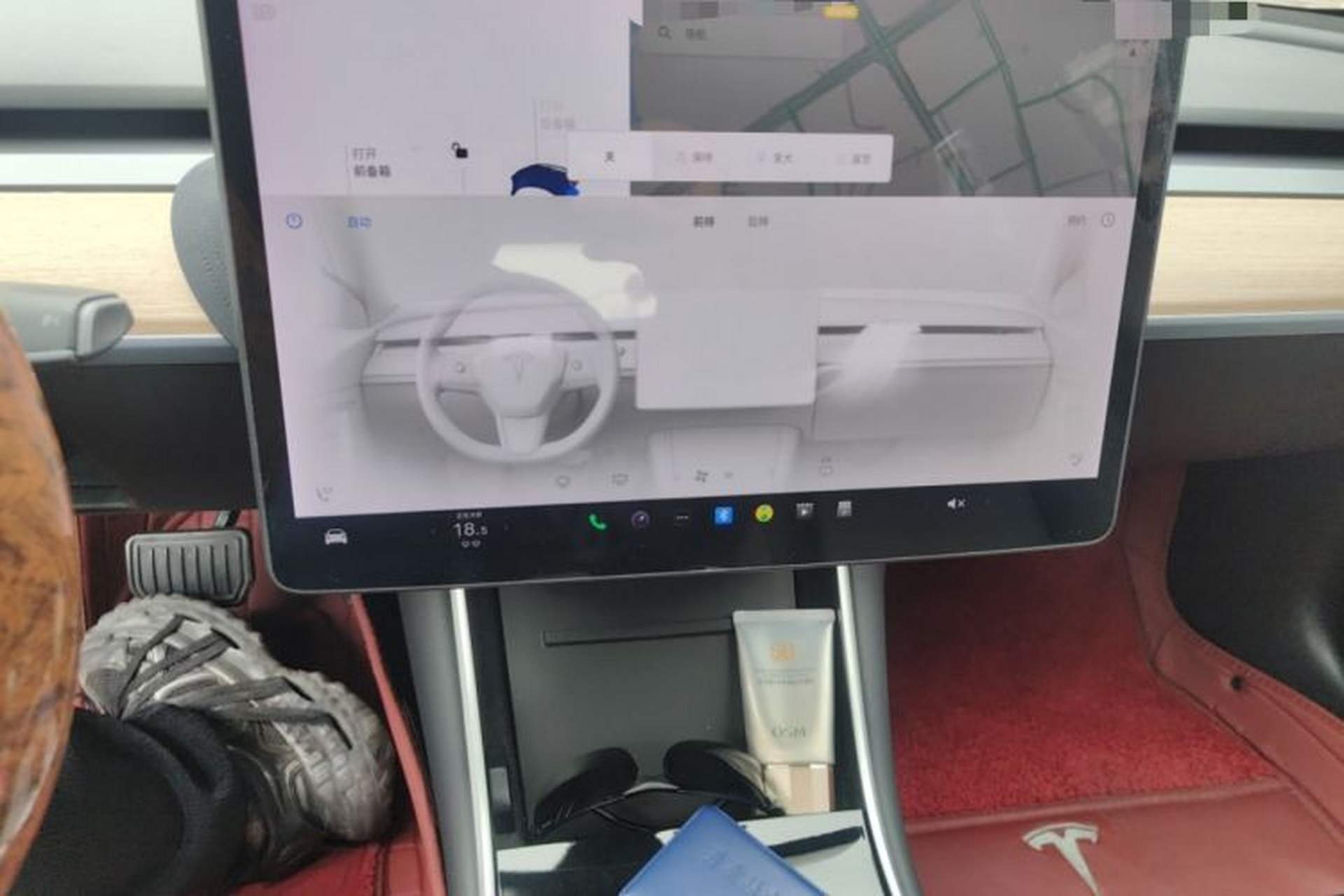 Used Tesla Model 3 2019 Long-Range Rear-Wheel-Drive Version Audio And AC Panel