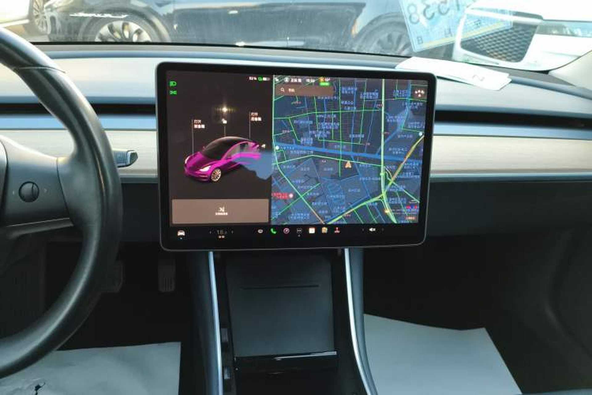 Used Tesla Model 3 2019 Long-Range Rear-Wheel-Drive Version Audio And AC Panel
