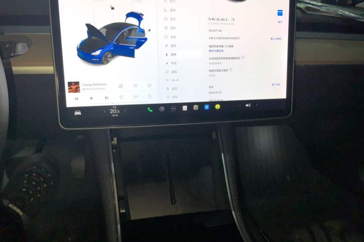 Used Tesla Model 3 2019 Long-Range Rear-Wheel-Drive Version Audio And AC Panel
