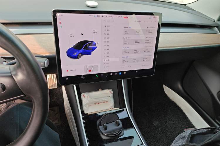 Used Tesla Model 3 2019 Long-Range Rear-Wheel-Drive Version Audio And AC Panel
