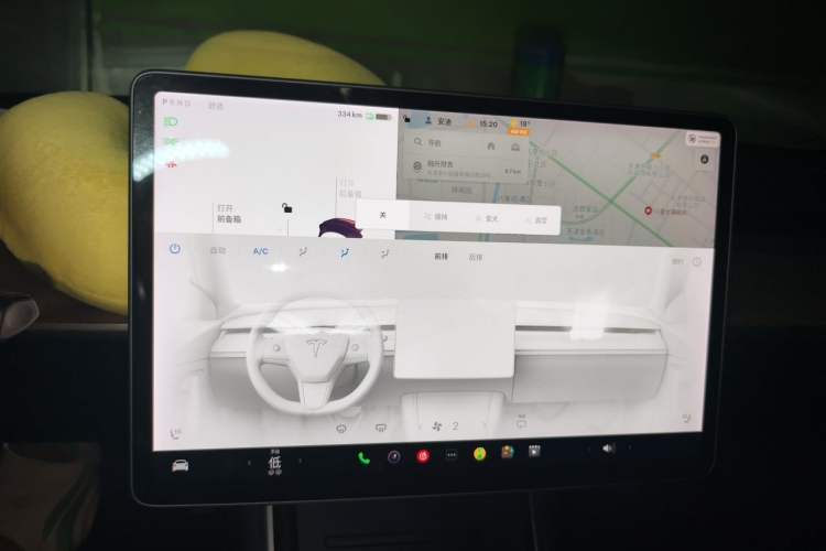 Used Tesla Model 3 2019 Long-Range Rear-Wheel-Drive Version Audio And AC Panel
