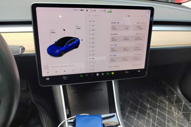 Used Tesla Model 3 2019 Long-Range All-Wheel-Drive Version Audio And AC Panel