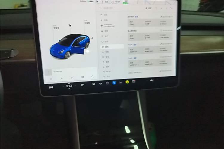 Used Tesla Model 3 2019 Standard Range Rear-Drive Upgraded Version Audio And AC Panel