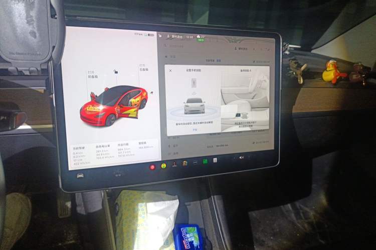 Used Tesla Model 3 2019 Long-Range Rear-Wheel-Drive Version Audio And AC Panel