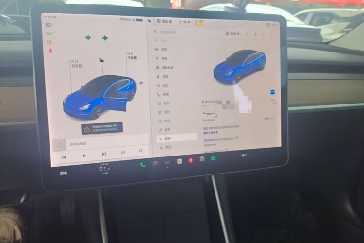 Used Tesla Model 3 2019 Standard Range Rear-Drive Upgraded Version Audio And AC Panel