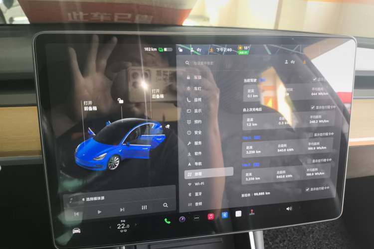 Used Tesla Model 3 2019 Long-Range Rear-Wheel-Drive Version Instrument Cluster