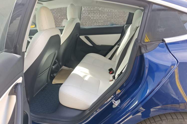 Used Tesla Model 3 2019 Long-Range All-Wheel-Drive Version Left Rear Seat