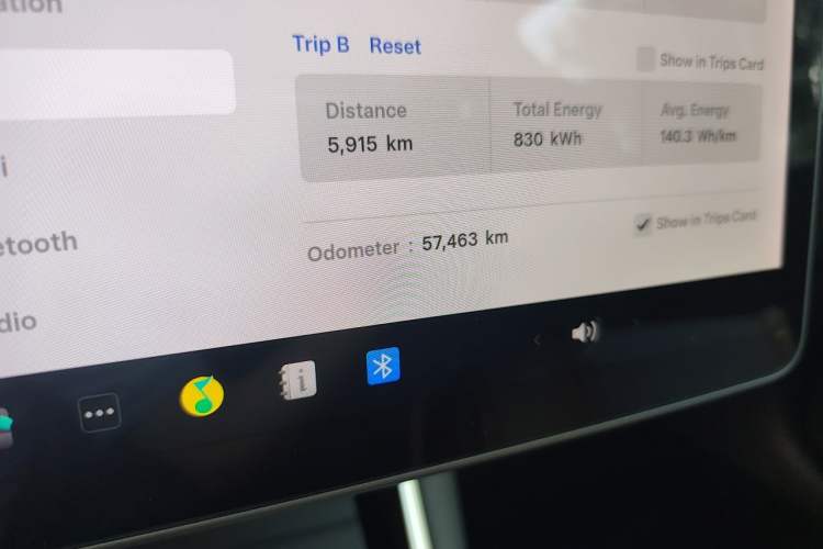 Used Tesla Model 3 2019 Standard Range Rear-Drive Upgraded Version Odometer Close Up