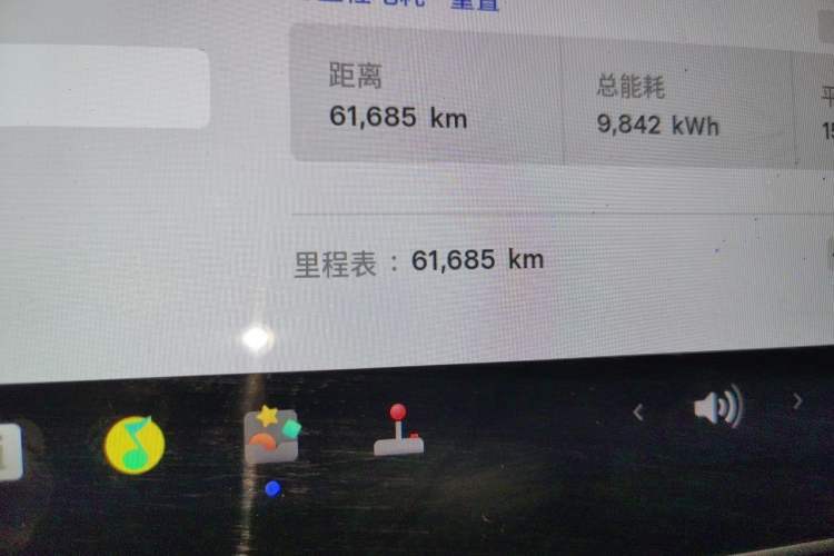 Used Tesla Model 3 2019 Long-Range All-Wheel-Drive Version Odometer Close Up