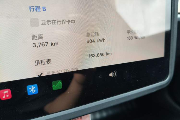 Used Tesla Model 3 2019 Long-Range Rear-Wheel-Drive Version Odometer Close Up