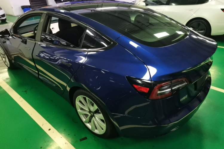 Used Tesla Model 3 2019 Standard Range Rear-Drive Upgraded Version Rear Left 45 Deg