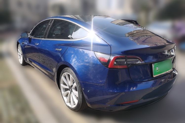 Used Tesla Model 3 2019 Long-Range Rear-Wheel-Drive Version Rear Left 45 Deg