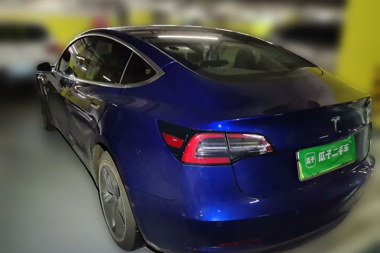 Used Tesla Model 3 2019 Long-Range Rear-Wheel-Drive Version Rear Left 45 Deg