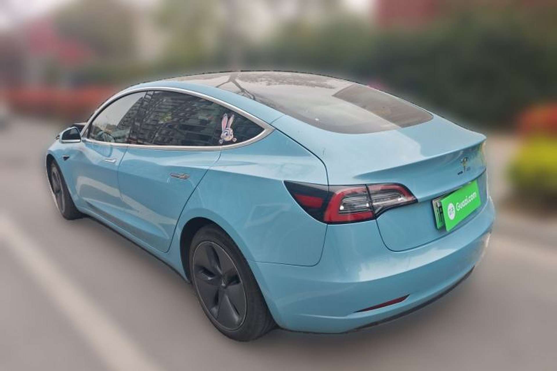 Used Tesla Model 3 2019 Long-Range Rear-Wheel-Drive Version Rear Left 45 Deg