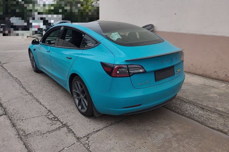 Used Tesla Model 3 2019 Long-Range Rear-Wheel-Drive Version Rear Left 45 Deg