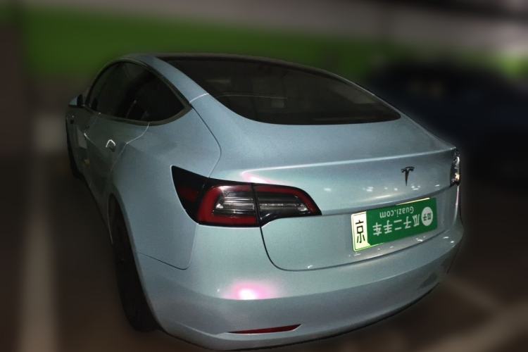 Used Tesla Model 3 2019 Long-Range Rear-Wheel-Drive Version Rear Left 45 Deg