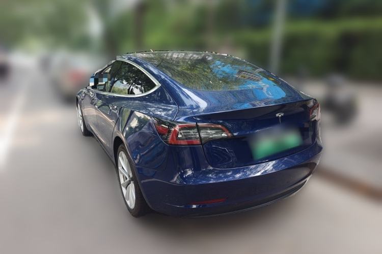 Used Tesla Model 3 2019 Long-Range Rear-Wheel-Drive Version Rear Left 45 Deg