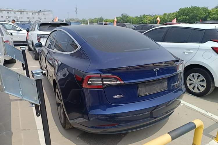 Used Tesla Model 3 2019 Standard Range Rear-Drive Upgraded Version Rear Left 45 Deg