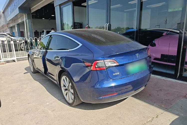 Used Tesla Model 3 2019 Standard Range Rear-Drive Upgraded Version Rear Left 45 Deg