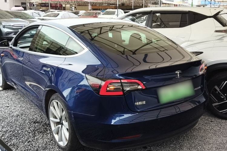 Used Tesla Model 3 2019 Standard Range Rear-Drive Upgraded Version Rear Left 45 Deg