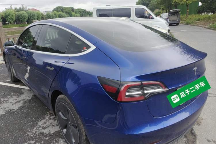 Used Tesla Model 3 2019 Standard Range Rear-Wheel Drive Upgraded Version (60 kWh) Rear Left 45 Deg