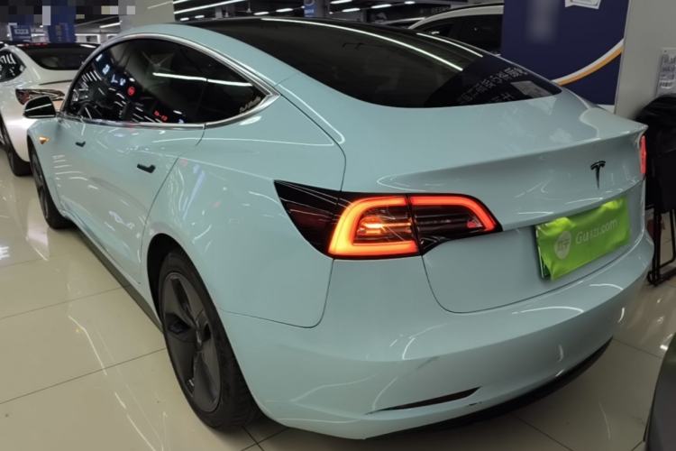 Used Tesla Model 3 2019 Long-Range Rear-Wheel-Drive Version Rear Left 45 Deg
