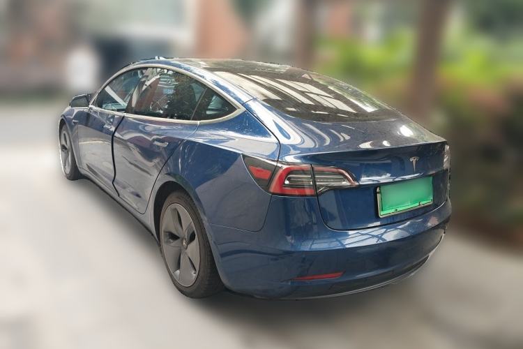 Used Tesla Model 3 2019 Long-Range Rear-Wheel-Drive Version Rear Left 45 Deg