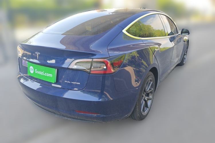 Used Tesla Model 3 2019 Long-Range All-Wheel-Drive Version Rear Right 45 Deg