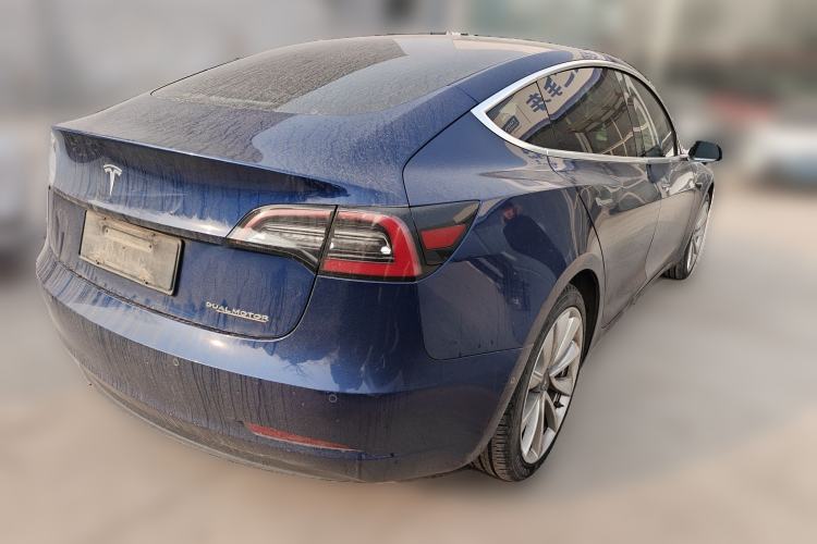 Used Tesla Model 3 2019 Long-Range Rear-Wheel-Drive Version Rear Right 45 Deg