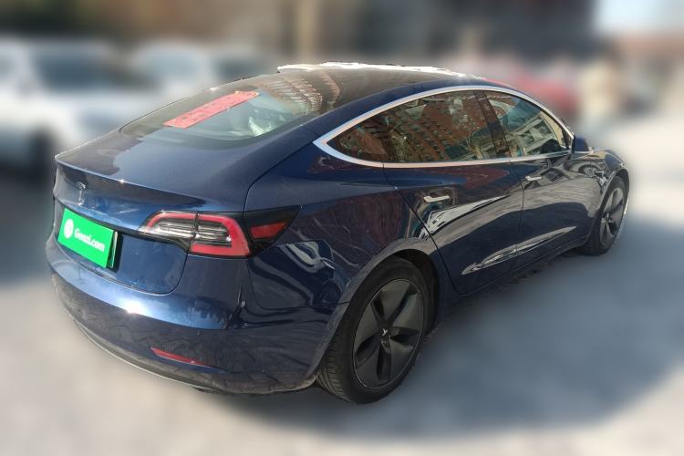 Used Tesla Model 3 2019 Long-Range Rear-Wheel-Drive Version Rear Right 45 Deg