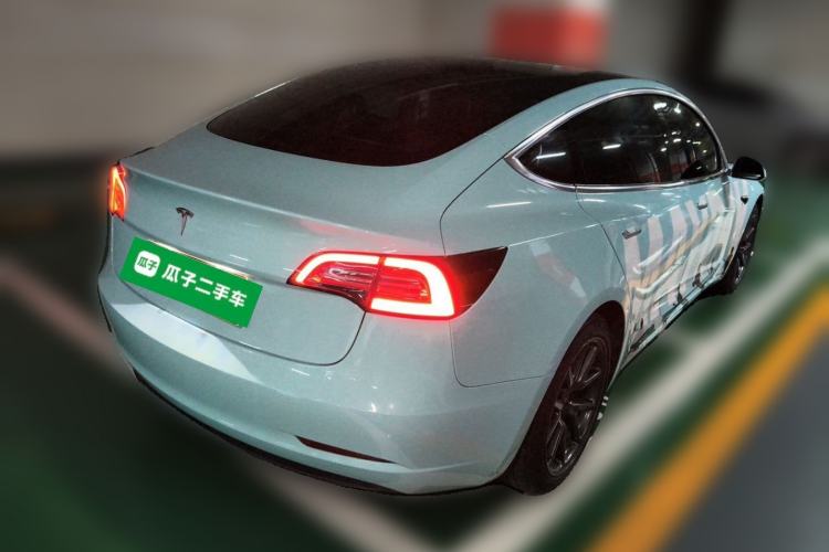 Used Tesla Model 3 2019 Long-Range Rear-Wheel-Drive Version Rear Right 45 Deg