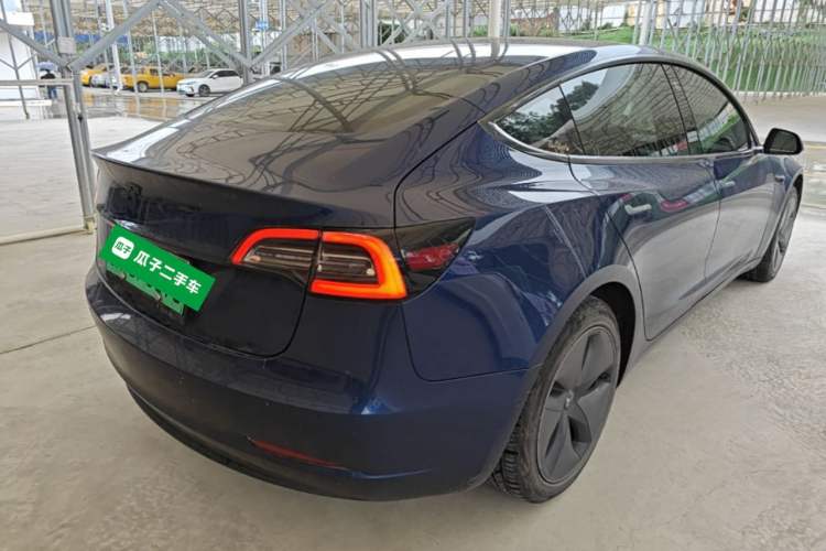 Used Tesla Model 3 2019 Standard Range Rear-Drive Upgraded Version Rear Right 45 Deg
