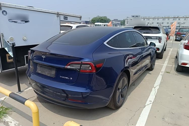 Used Tesla Model 3 2019 Standard Range Rear-Drive Upgraded Version Rear Right 45 Deg