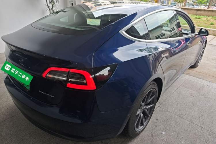 Used Tesla Model 3 2019 Long-Range All-Wheel-Drive Version Rear Right 45 Deg