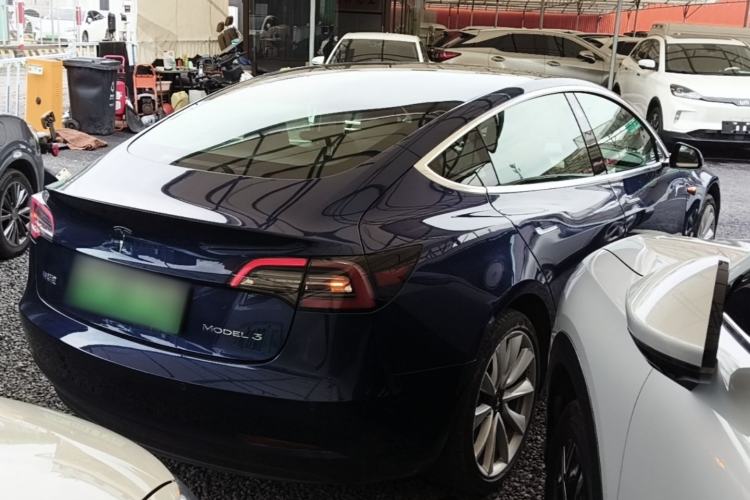 Used Tesla Model 3 2019 Standard Range Rear-Drive Upgraded Version Rear Right 45 Deg