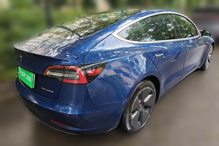 Used Tesla Model 3 2019 Long-Range All-Wheel-Drive Version Rear Right 45 Deg