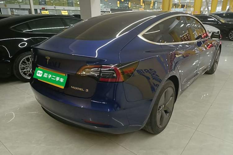 Used Tesla Model 3 2019 Standard Range Rear-Drive Upgraded Version Rear Right 45 Deg