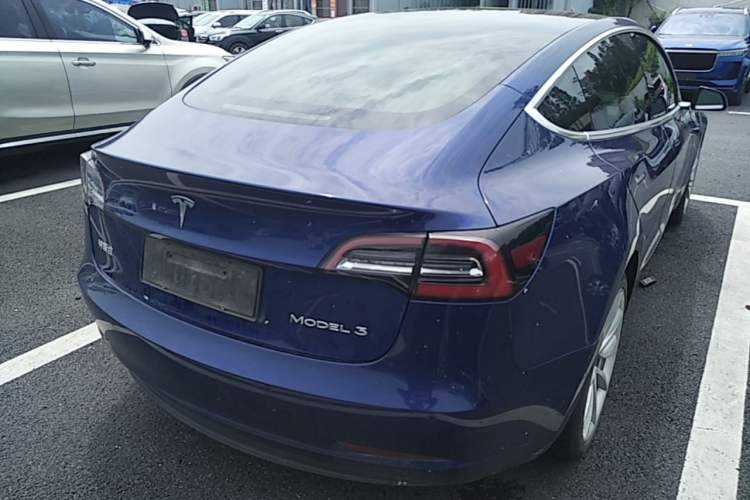 Used Tesla Model 3 2019 Standard Range Rear-Drive Upgraded Version Rear Right 45 Deg