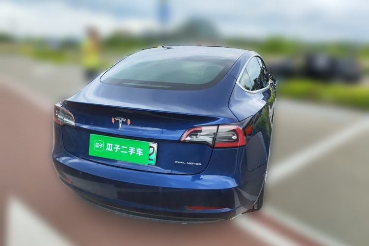 Used Tesla Model 3 2019 Long-Range All-Wheel-Drive Version Rear Right 45 Deg