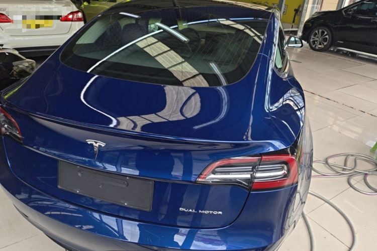 Used Tesla Model 3 2019 Long-Range All-Wheel-Drive Version Rear Right 45 Deg